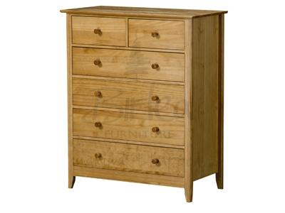Cotswold 4+2 Drawer Chest Pine Small Single
