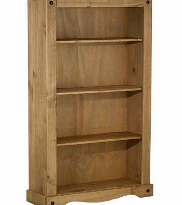 Birlea Corona Medium Bookcase, Waxed Pine