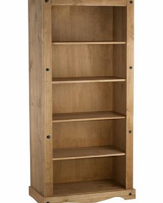 Birlea Corona Tall Bookcase, Waxed Pine