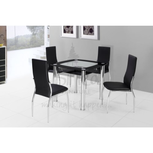 Birlea Furniture Croydon Dining Set in Black