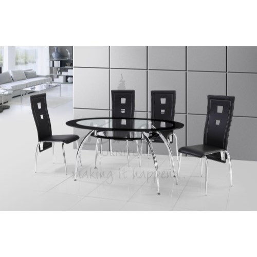 Birlea Furniture Soho Dining Set in Black