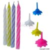 Cake Candles and Holders Pack of 4