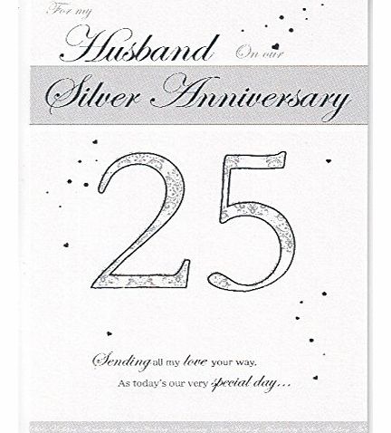 Birthday Card For My Husband on our Silver 25th Wedding Anniversary Card icg