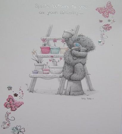Birthday Cards General ME TO YOU TATTY TED LADDER OF FLOWERS SPECIAL WISHES BIRTHDAY GREETING CARD