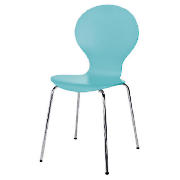 Bistro Pair of Stacking Chairs, Aqua