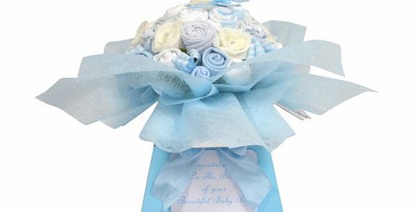 Bizzie Bees Baby Boy Clothing Bouquet Baby Shower Gift (3-6 Months)