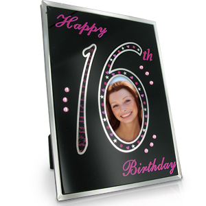 and Crystal 16th Birthday Photo Frame