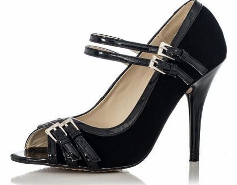 Ankle Strap Open Toe Court Shoes