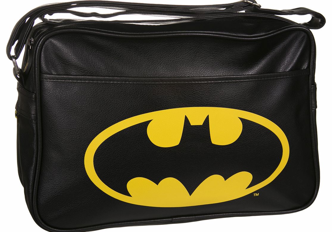 Black Batman Logo Messenger Bag