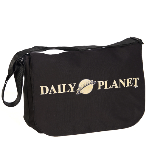 Black Canvas Daily Planet Superman Shoulder Bag