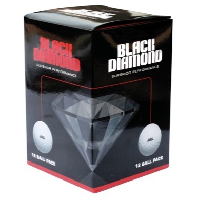Black Diamond Golf Balls Pack of 12 White