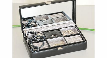 Black Double Layered Jewellery Box