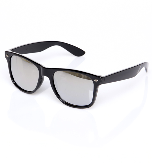 Black Mirror Lens Wayfarer Sunglasses