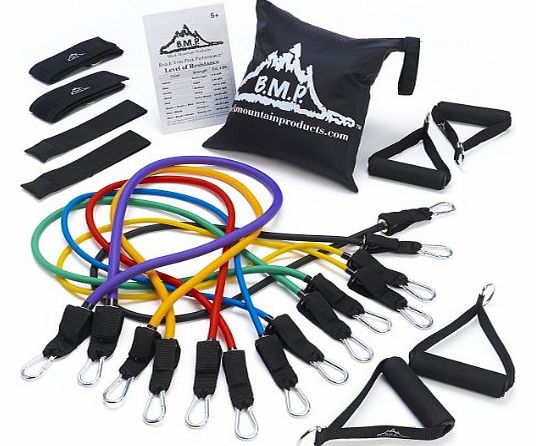 Black Mountain Products Ultimate Resistance Band Set with Starter Guide