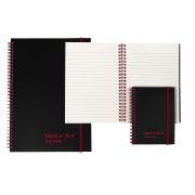Black n Red A4 Wiro Polyprop Notebook