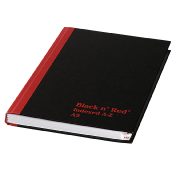 Black n Red A5 Casebound Manuscript Book with Index