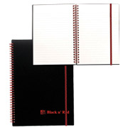 Black n Red A6 Wiro Polyprop Notebook