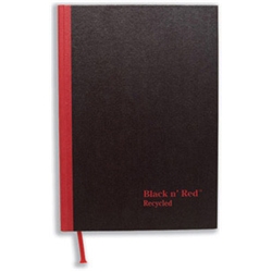 Black n Red Notebook Casebound Recycled 90gsm A4