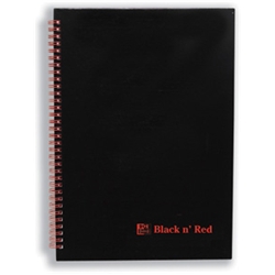 Black n Red Notebook Smart Ruled Wirebound 90gsm