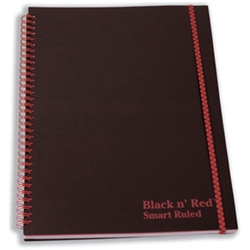Black n Red Notebook Smart Ruled Wirebound