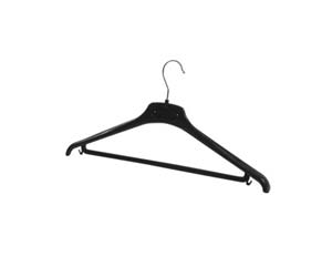 Black plastic coat hangers