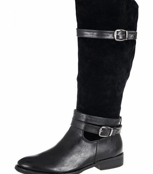 Black PU Long Boots