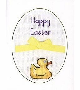 Black Rose Designs Easter Duck Card Cross Stitch Kit