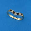 Black Sapphire & Diamond Wishbone Ring