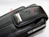 Genuine Blackberry 8100 Pearl Leather Pouch In Black With Battery Saving...