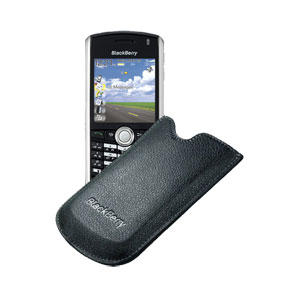 BlackBerry Pearl 8100 Leather Pocket - Black