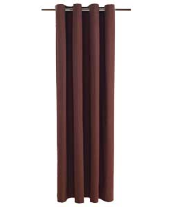 BLACKOUT Chocolate Eyelet Curtains - 66 x 72