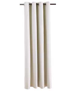 BLACKOUT Lined Cream Eyelet Curtains - 66 x 90