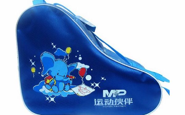 Blancho Blue Cartoon Children Skate Roller Derdy Tote Ice Skate Carry Bag Roller Sack