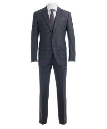 Mens Suit Blazer Grey Check