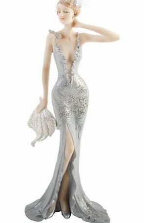 Blenheim Art Deco Blenheim Ladies Figurine Statue - Silver Lady #32