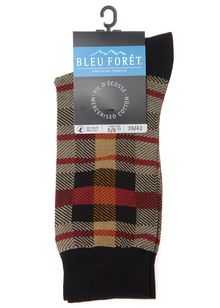 Oxford pattern mid calf socks