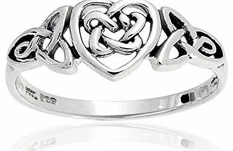 Bling Jewelry Sterling Silver Celtic Knotwork Heart Ring