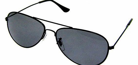 AVIATOR PILOT Sunglasses - Mens - Style with Black Lenses - UV400