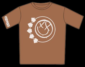Blink 182 Smiley Brown T-Shirt