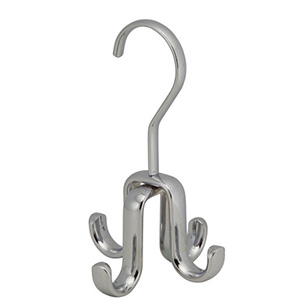 Bliss Products Axis Chrome Wardrobe Storage Rod Hook With 4 Hooks