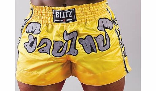Blitz Sport Adult Muay Thai Fight Shorts Medium Red