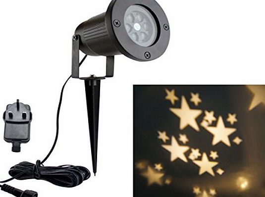 Bloomwin Moving Star Spotlight Soft White LED Landscape Projector Lamp Christmas Projector Lamp Outdoor IP44