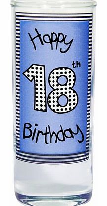 Blue Birthday Shot Glass