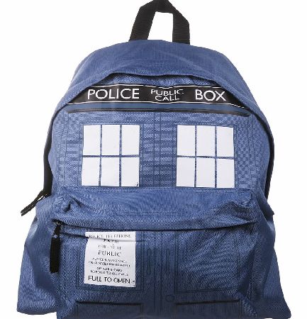 Blue Canvas Doctor Who TARDIS Backpack