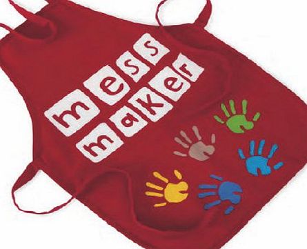 Blue Canyon Red Mess Maker Patterned Kids Apron