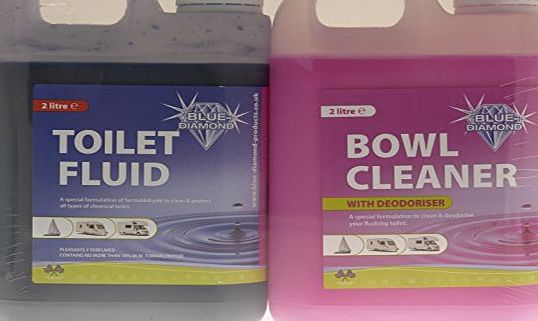 Blue Diamond Fluid and Cleaner Toilet Twin Pack - Multicoloured