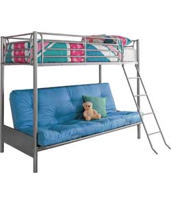 Blue Futon Bunk Bed with Dilly Mattress