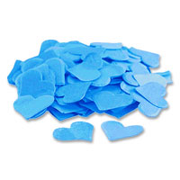 Blue heart shaped paper confetti