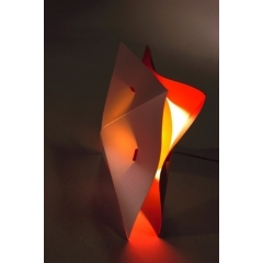 Hollow Grey and Orange Table Light