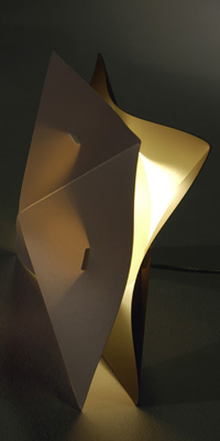 Blue Marmalade Lighting Grey And White Hollow Contemporary Table Lamp Made From Recyclable Materials